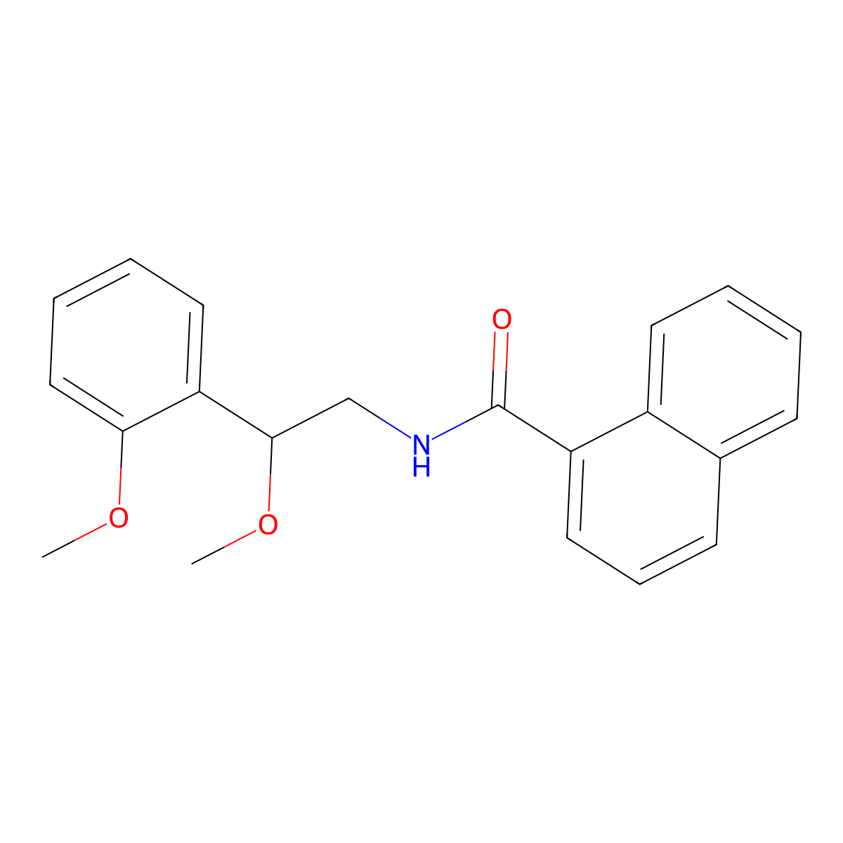 N-(2-methoxy-2-(2-methoxyphenyl)ethyl)-1-naphthamide molecular structure, CAS 1795484-91-1
