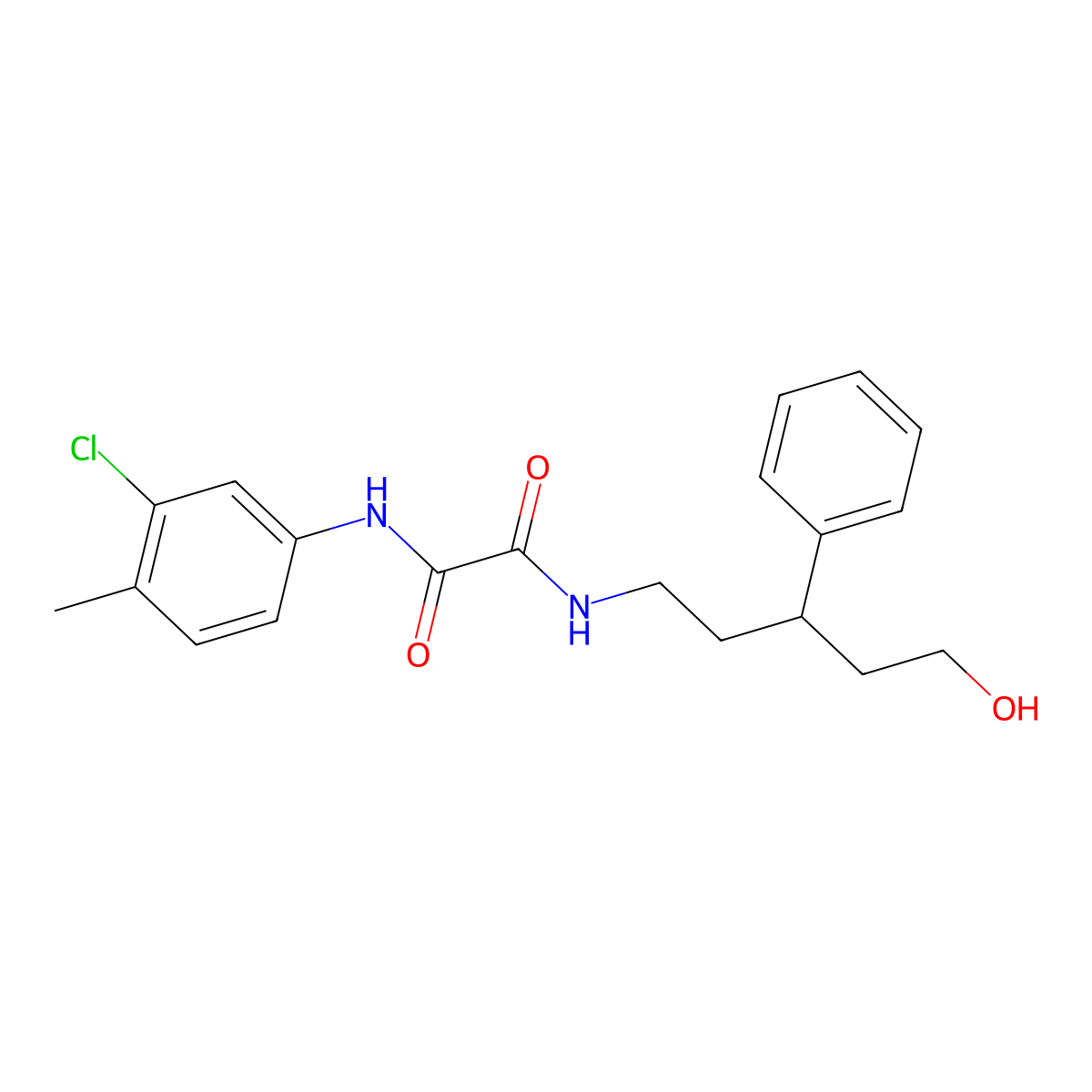 N1-(3-chloro-4-methylphenyl)-N2-(5-hydroxy-3-phenylpentyl)oxalamide molecular structure, CAS 1795484-94-4