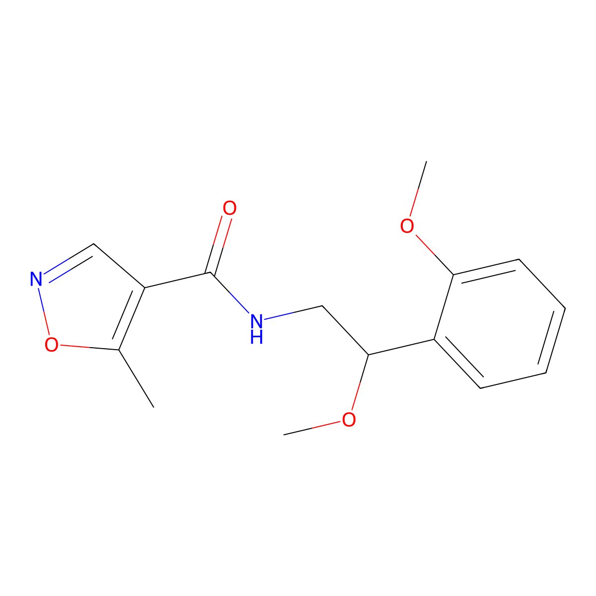 N-(2-methoxy-2-(2-methoxyphenyl)ethyl)-5-methylisoxazole-4-carboxamide molecular structure, CAS 1795484-98-8