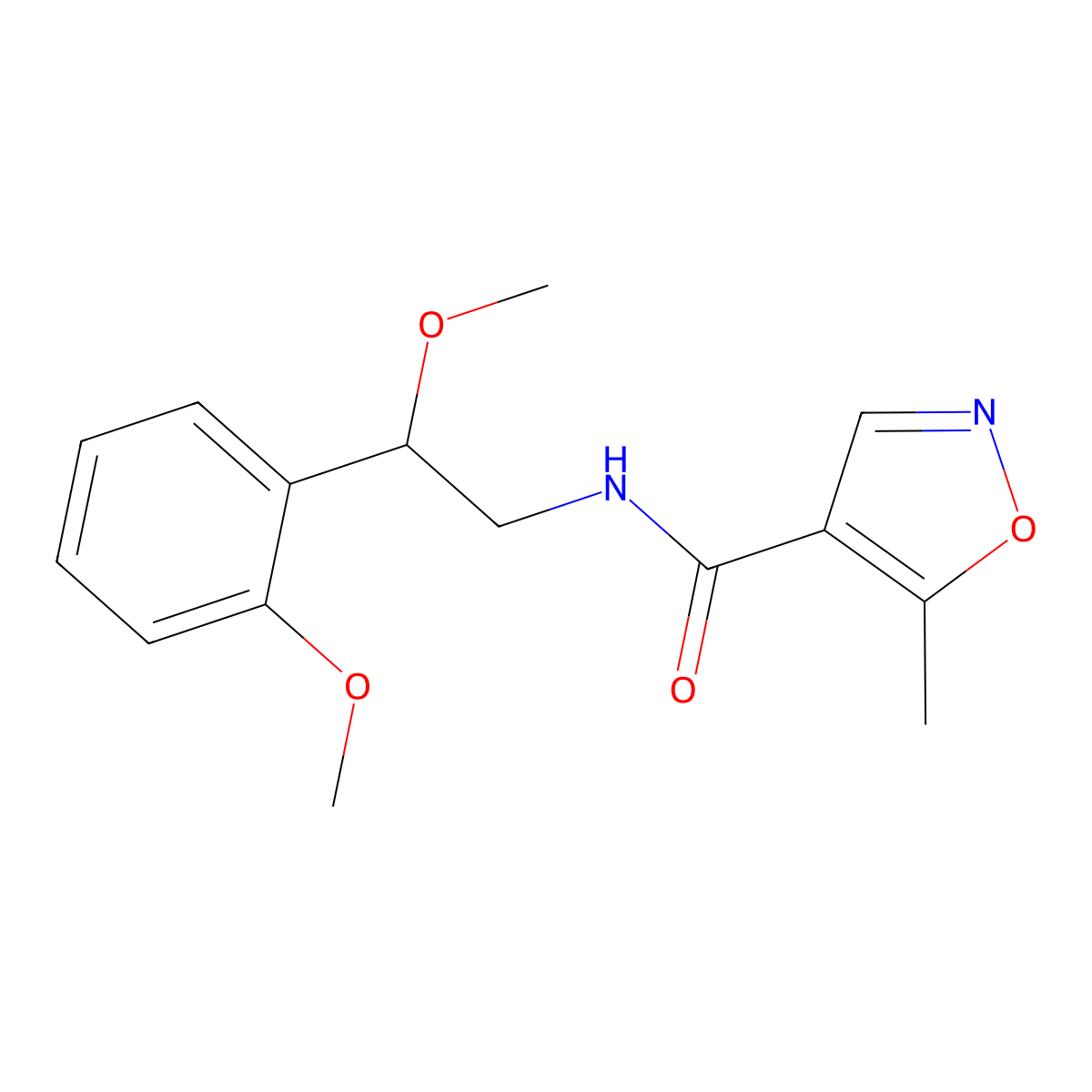 N-(2-methoxy-2-(2-methoxyphenyl)ethyl)-5-methylisoxazole-4-carboxamide molecular structure, CAS 1795484-98-8