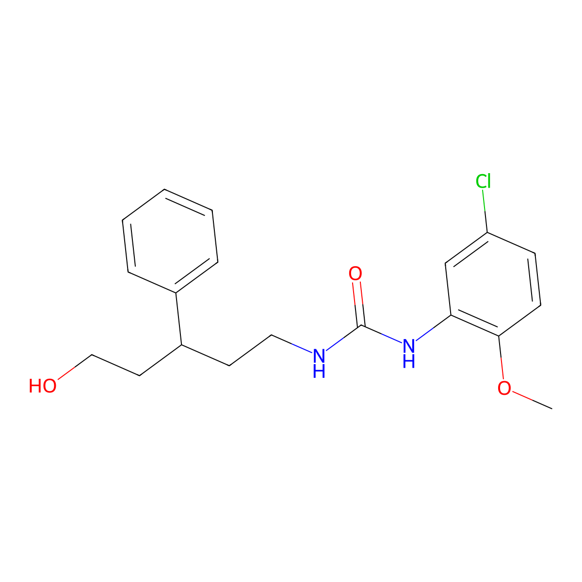 1-(5-Chloro-2-methoxyphenyl)-3-(5-hydroxy-3-phenylpentyl)urea molecular structure, CAS 1795485-11-8