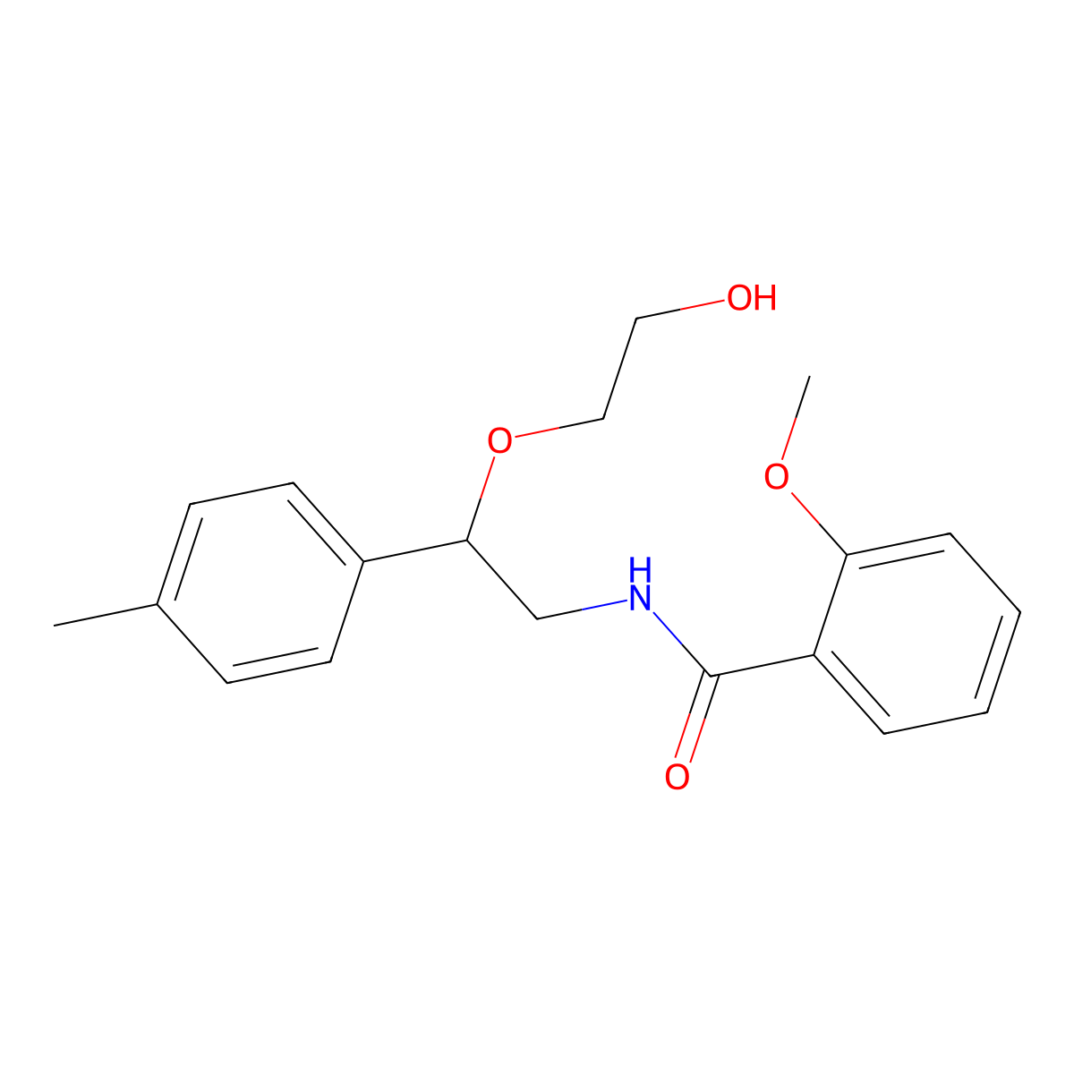 N-(2-(2-hydroxyethoxy)-2-(p-tolyl)ethyl)-2-methoxybenzamide molecular structure, CAS 1795485-17-4
