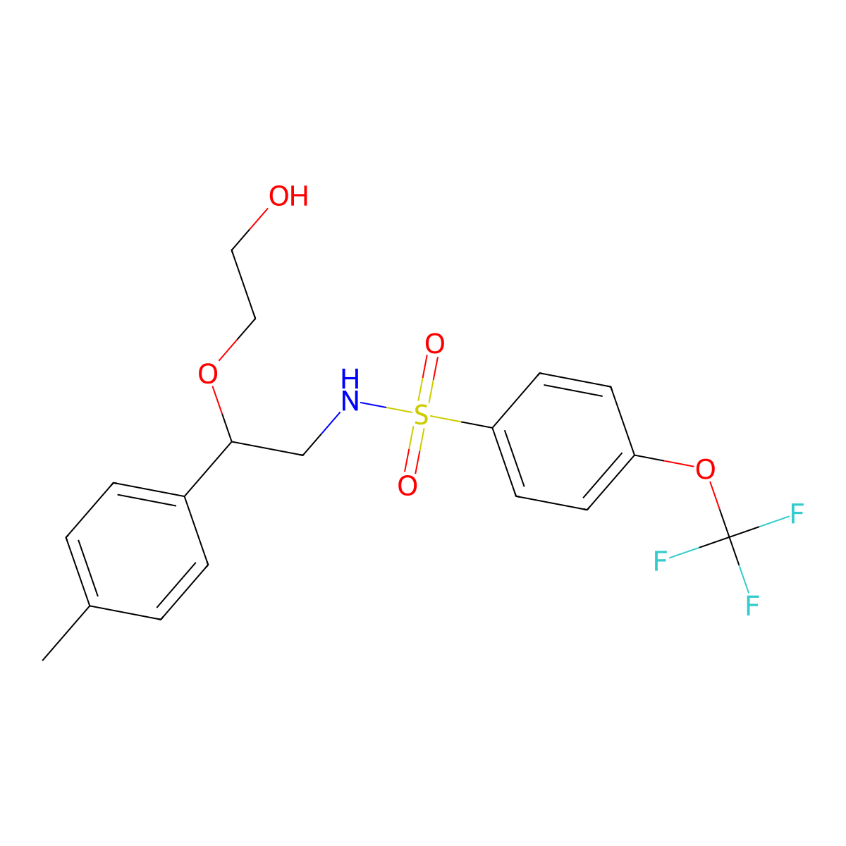 N-(2-(2-hydroxyethoxy)-2-(p-tolyl)ethyl)-4-(trifluoromethoxy)benzenesulfonamide molecular structure, CAS 1795485-48-1