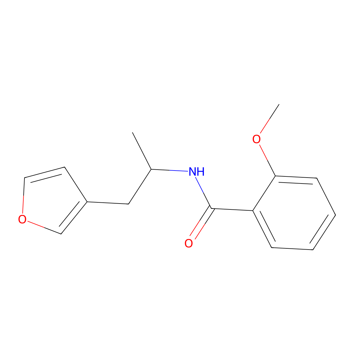 N-[1-(furan-3-yl)propan-2-yl]-2-methoxybenzamide molecular structure, CAS 1795487-17-0