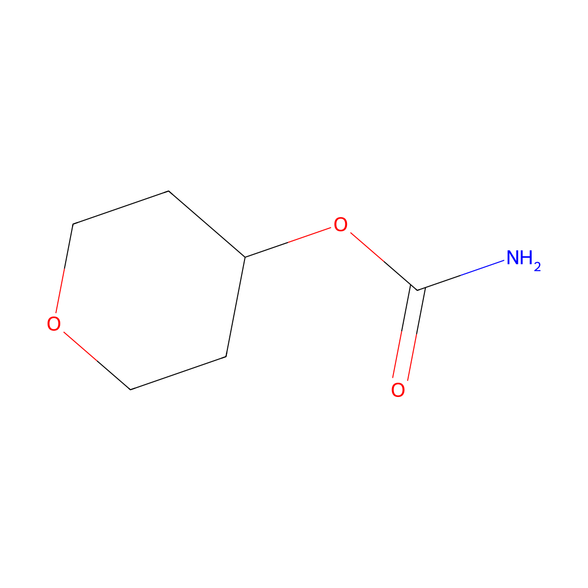 Oxan-4-yl carbamate molecular structure, CAS 1795487-95-4