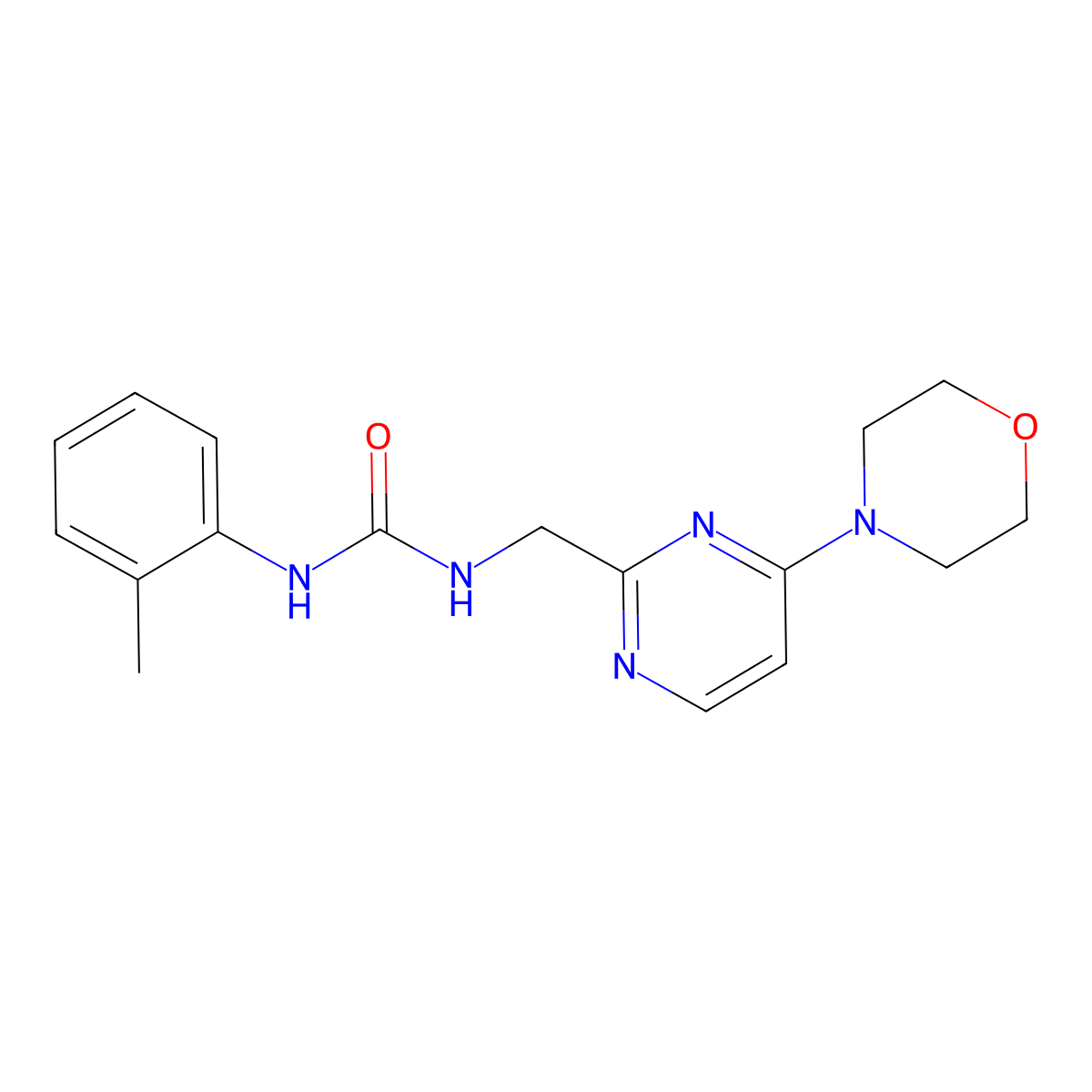 1-((4-Morpholinopyrimidin-2-yl)methyl)-3-(o-tolyl)urea molecular structure, CAS 1795488-24-2