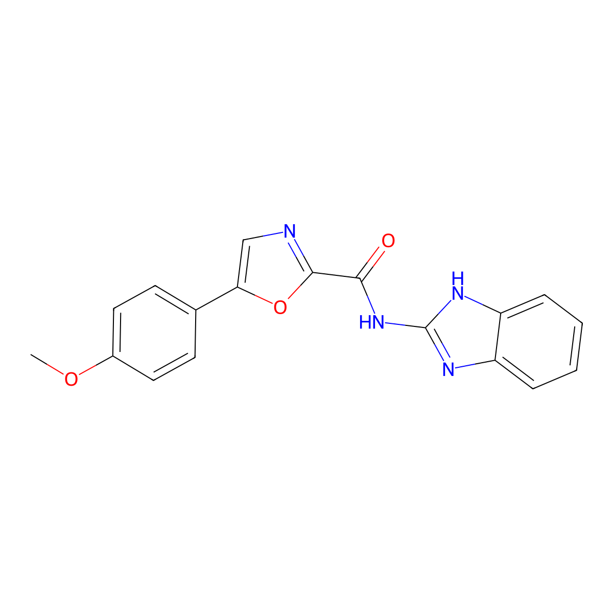 N-(1H-benzo[d]imidazol-2-yl)-5-(4-methoxyphenyl)oxazole-2-carboxamide molecular structure, CAS 1795488-76-4