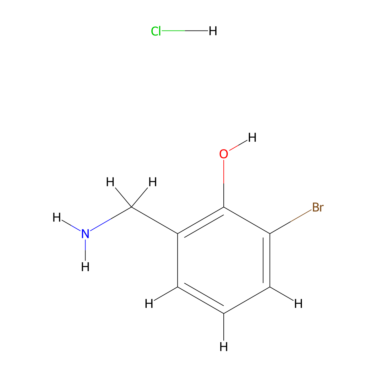 2-(Aminomethyl)-6-bromophenol hydrochloride molecular structure, CAS 1795488-85-5