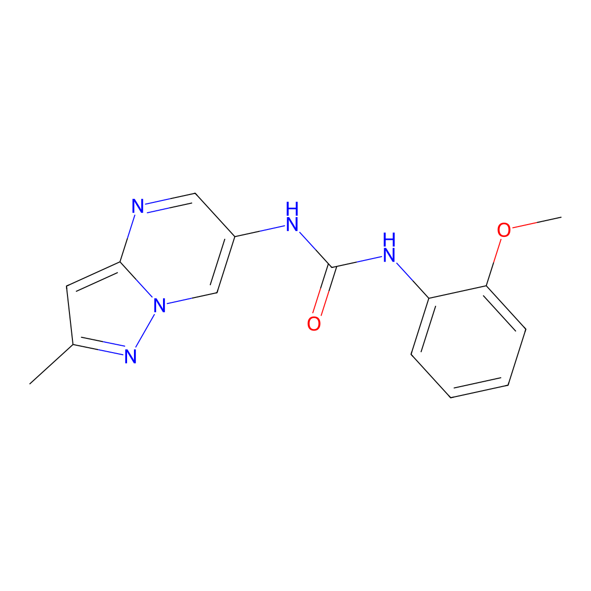 1-(2-Methoxyphenyl)-3-(2-methylpyrazolo[1,5-a]pyrimidin-6-yl)urea molecular structure, CAS 1795488-98-0