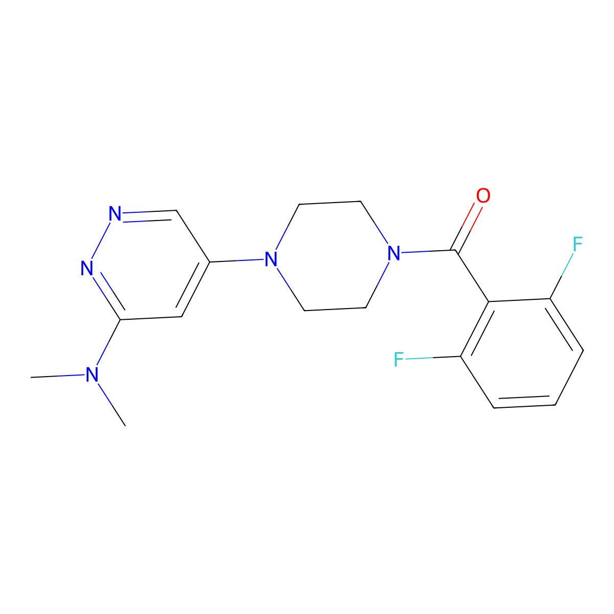 (2,6-Difluorophenyl)(4-(6-(dimethylamino)pyridazin-4-yl)piperazin-1-yl)methanone molecular structure, CAS 1795489-78-9