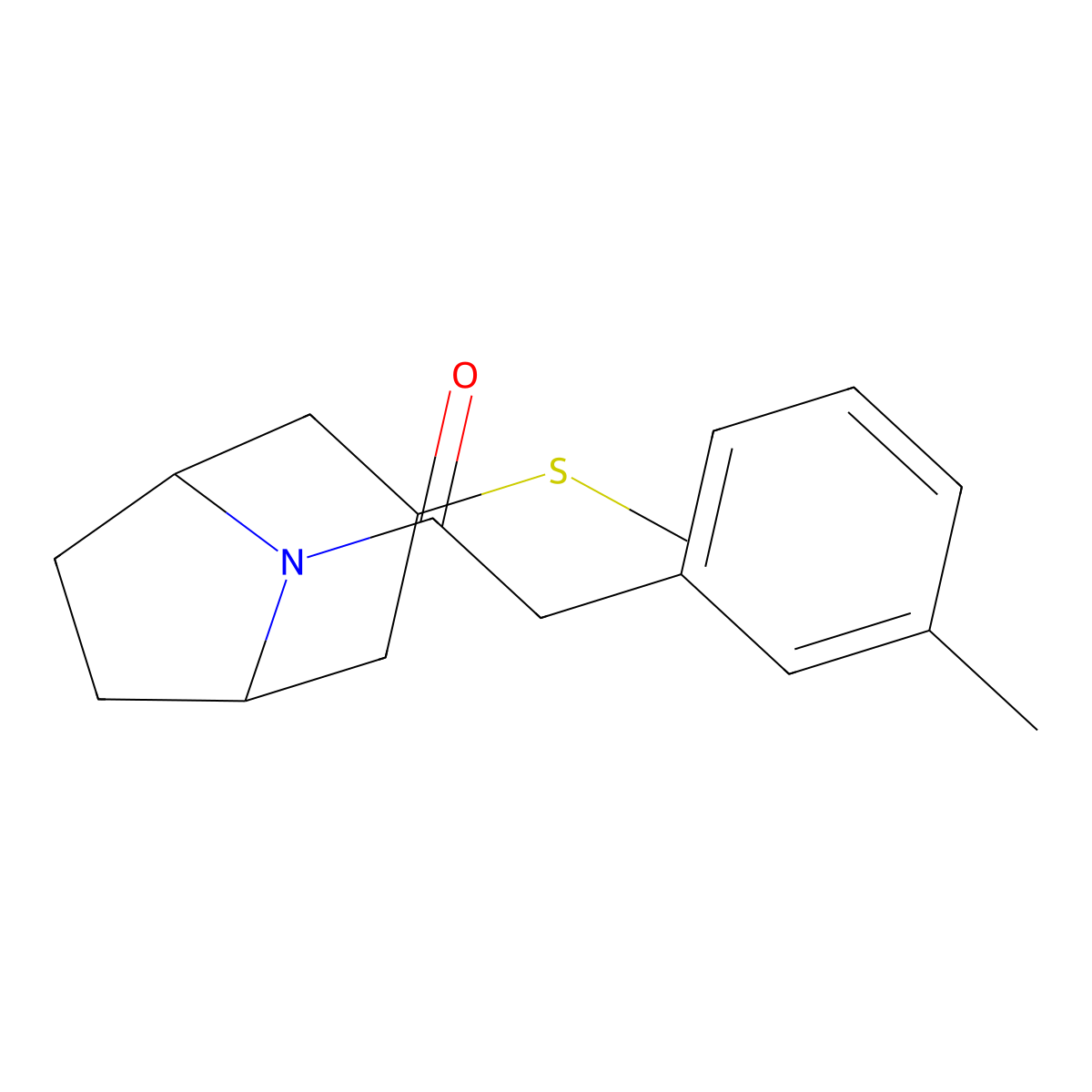 1-((1R,5S)-3-(methylthio)-8-azabicyclo[3.2.1]octan-8-yl)-2-(m-tolyl)ethanone molecular structure, CAS 1795490-74-2