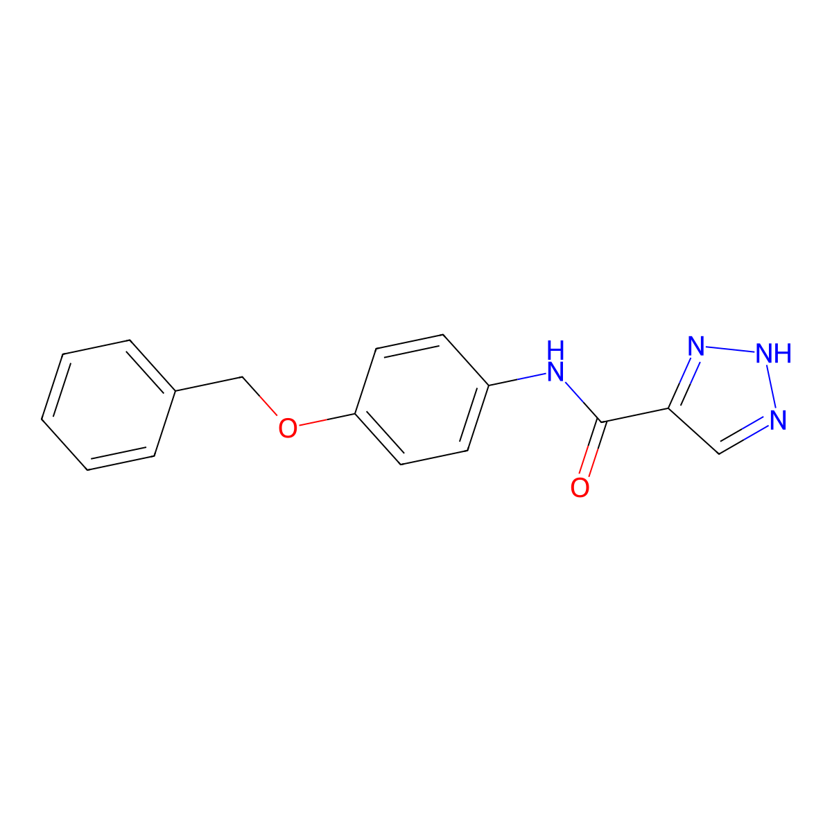 N-(4-(benzyloxy)phenyl)-1H-1,2,3-triazole-5-carboxamide molecular structure, CAS 1795490-98-0