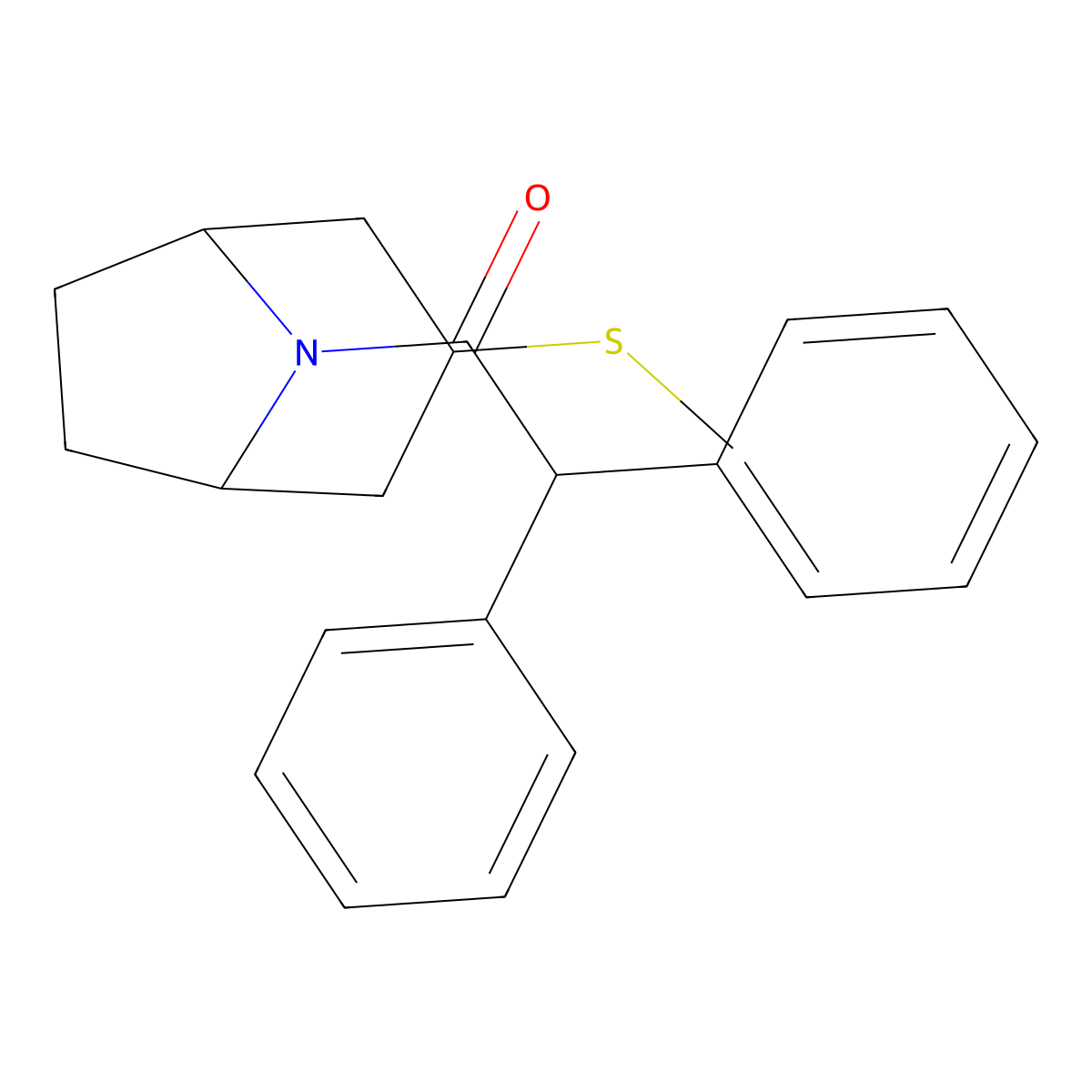 1-((1R,5S)-3-(methylthio)-8-azabicyclo[3.2.1]octan-8-yl)-2,2-diphenylethanone molecular structure, CAS 1795491-00-7