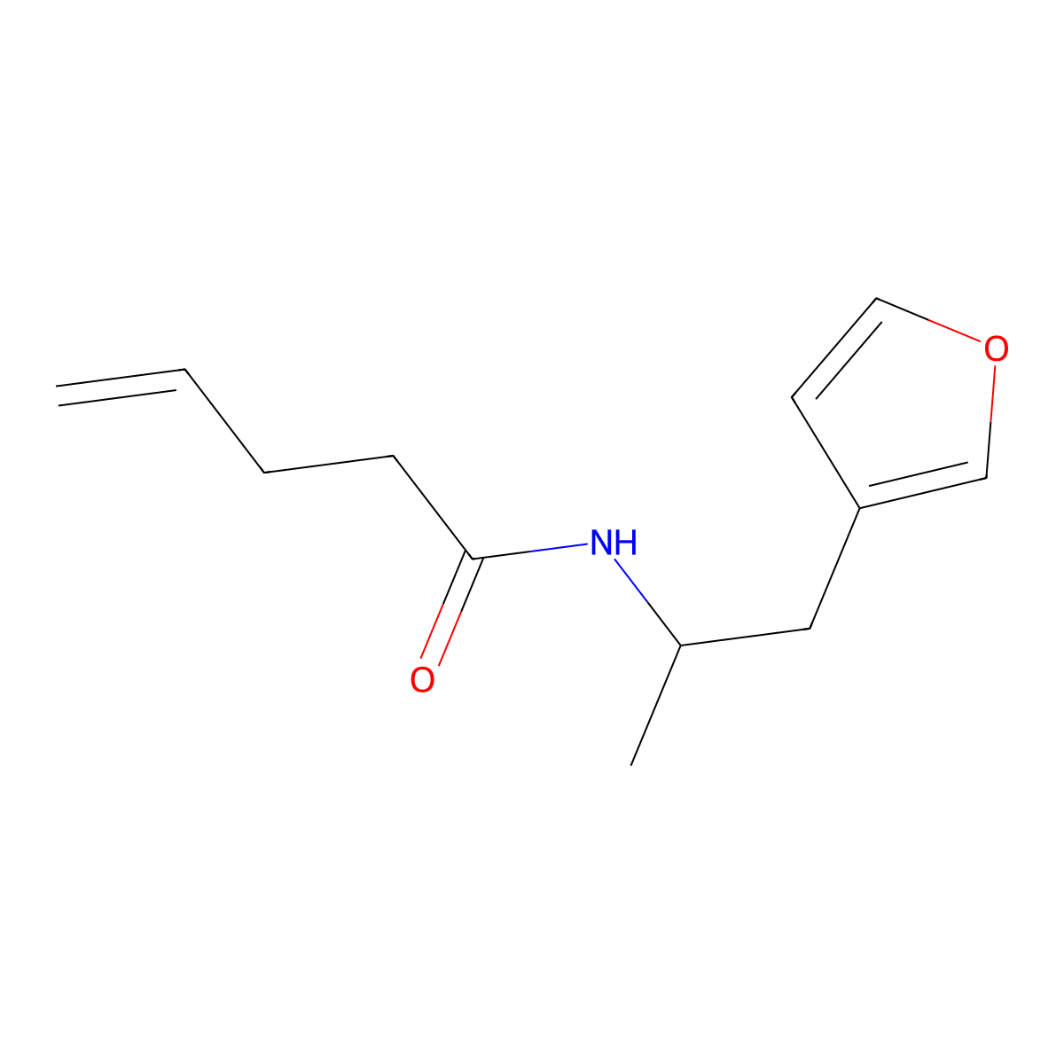 N-[1-(furan-3-yl)propan-2-yl]pent-4-enamide molecular structure, CAS 1795491-30-3