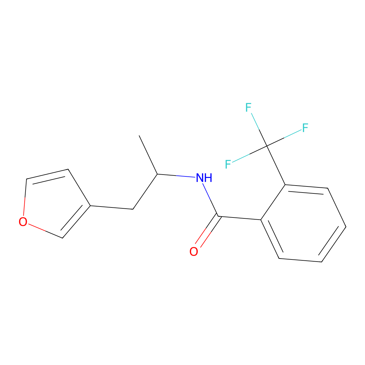 N-[1-(furan-3-yl)propan-2-yl]-2-(trifluoromethyl)benzamide molecular structure, CAS 1795491-58-5