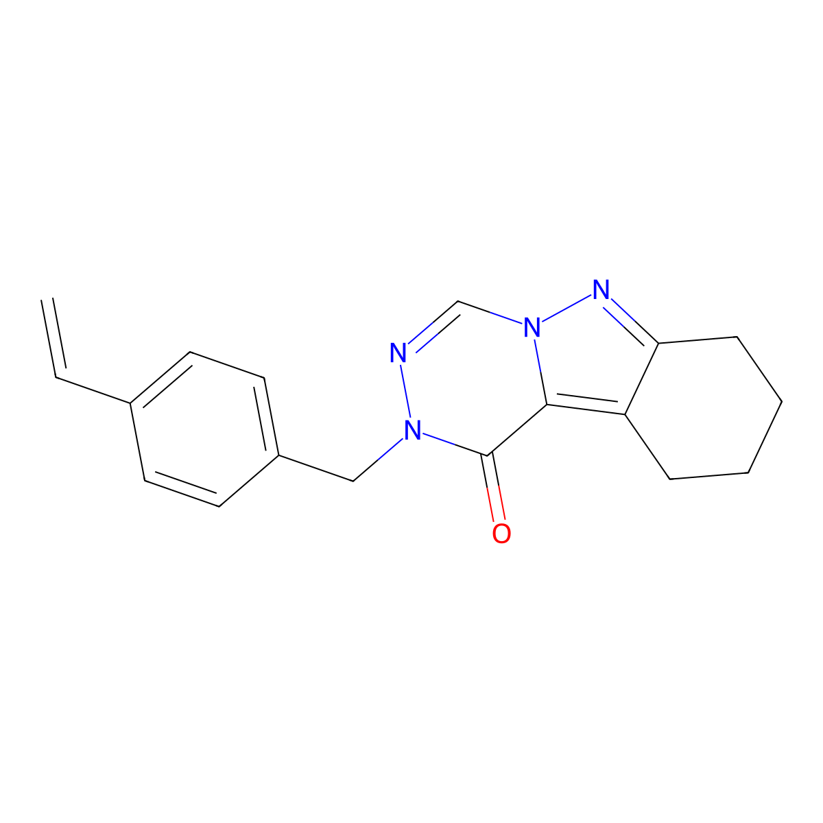 2-(4-vinylbenzyl)-7,8,9,10-tetrahydro-[1,2,4]triazino[4,5-b]indazol-1(2H)-one molecular structure, CAS 1795491-65-4