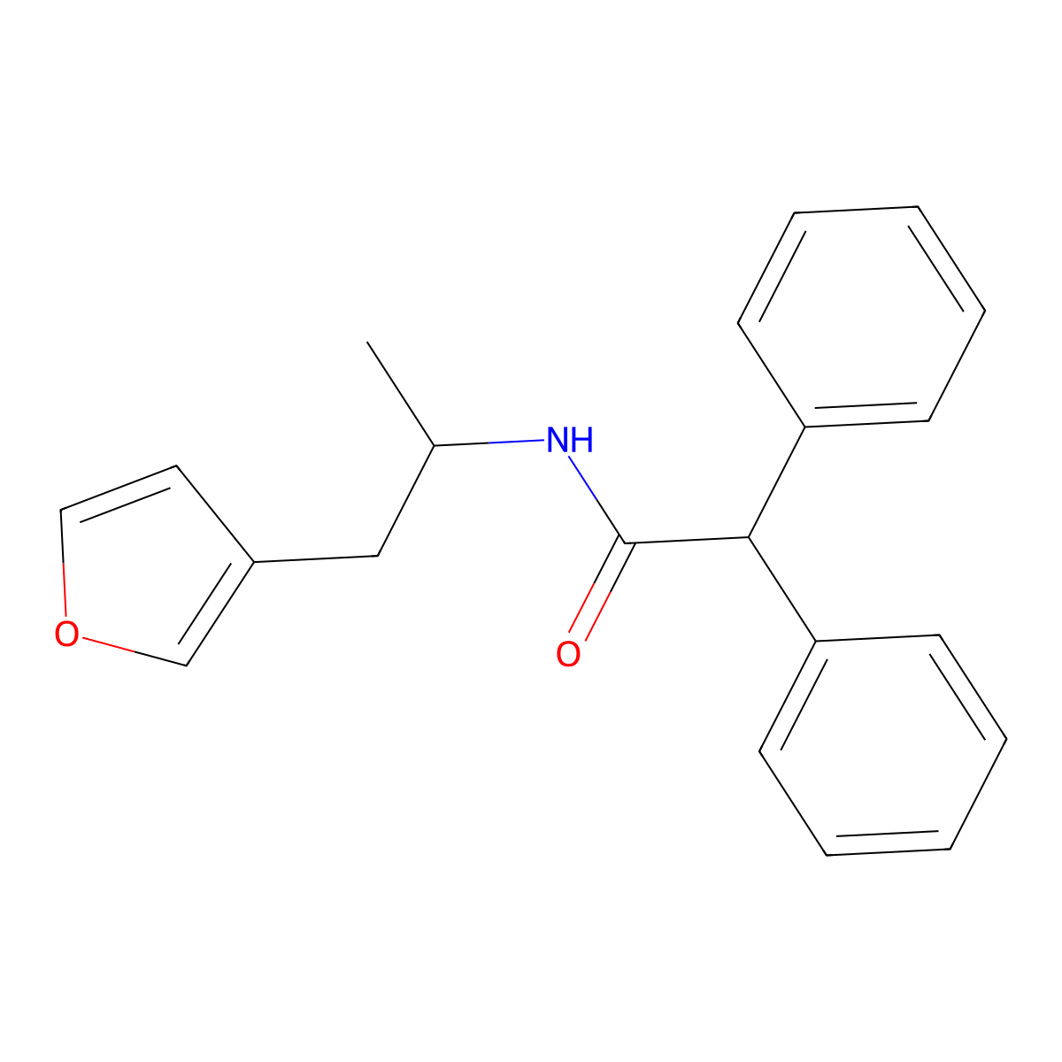 N-[1-(furan-3-yl)propan-2-yl]-2,2-diphenylacetamide molecular structure, CAS 1795491-68-7