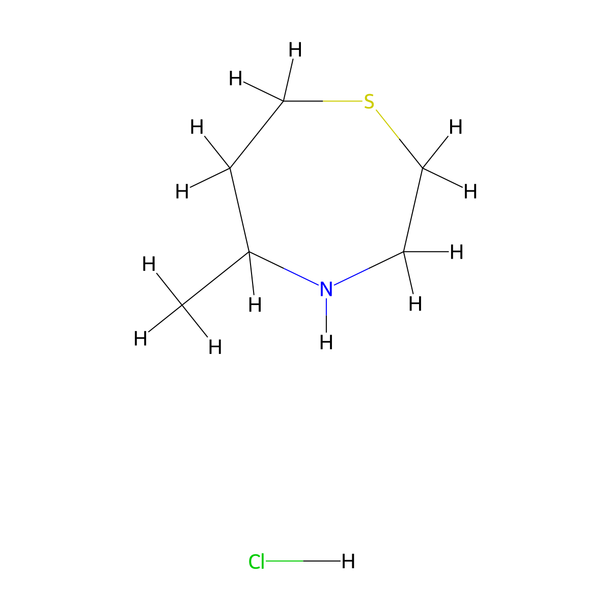 5-Methyl-1,4-thiazepane hydrochloride molecular structure, CAS 1795491-77-8