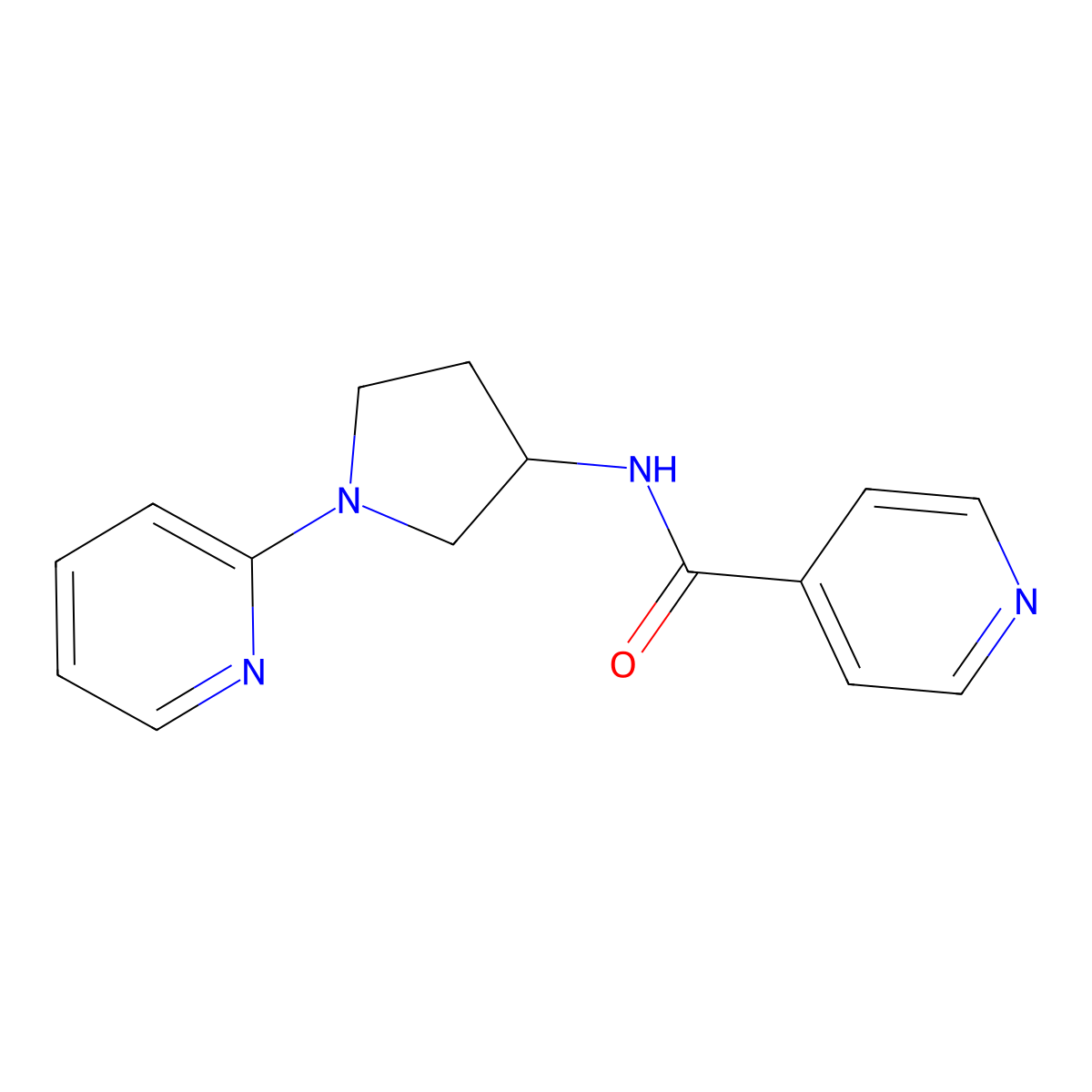 N-(1-(pyridin-2-yl)pyrrolidin-3-yl)isonicotinamide molecular structure, CAS 1795494-59-5