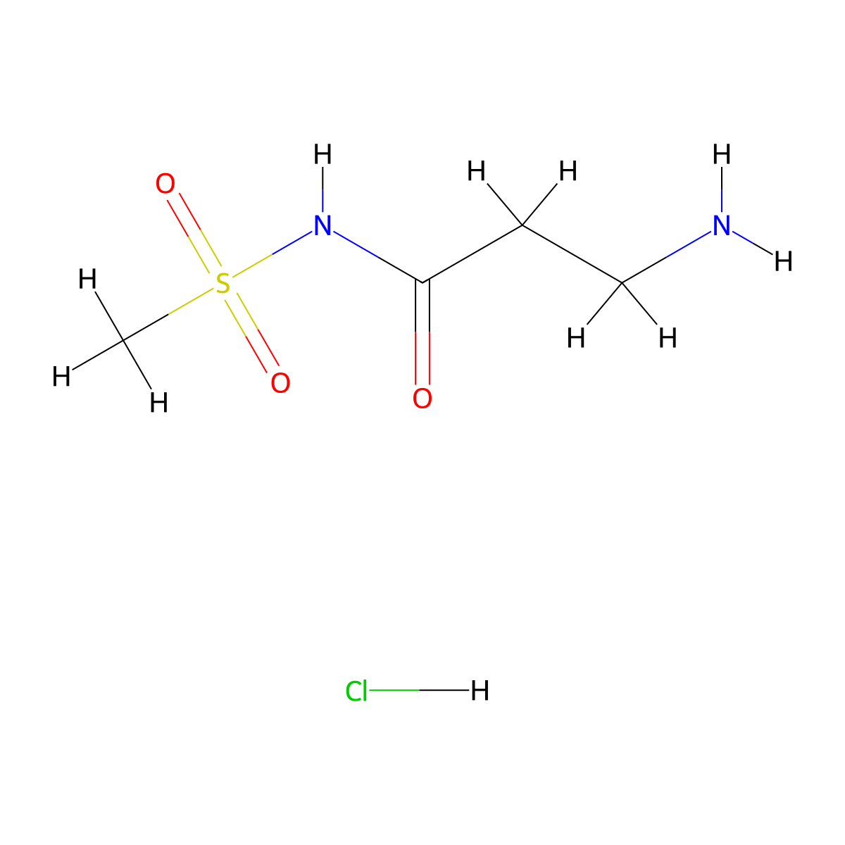 3-amino-N-methanesulfonylpropanamide hydrochloride molecular structure, CAS 1795495-29-2