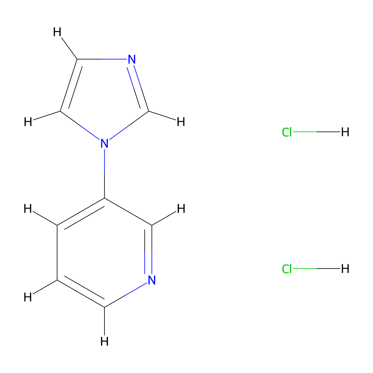 3-(1H-imidazol-1-yl)pyridine dihydrochloride molecular structure, CAS 1795497-44-7