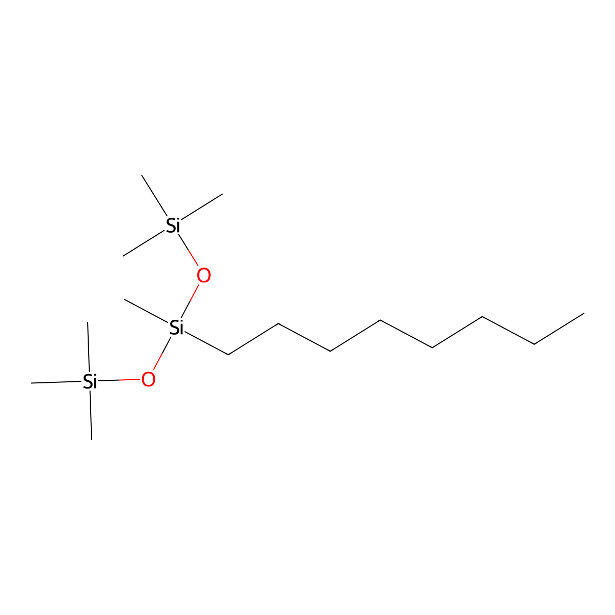 Caprylyl trisiloxane molecular structure, CAS 17955-88-3
