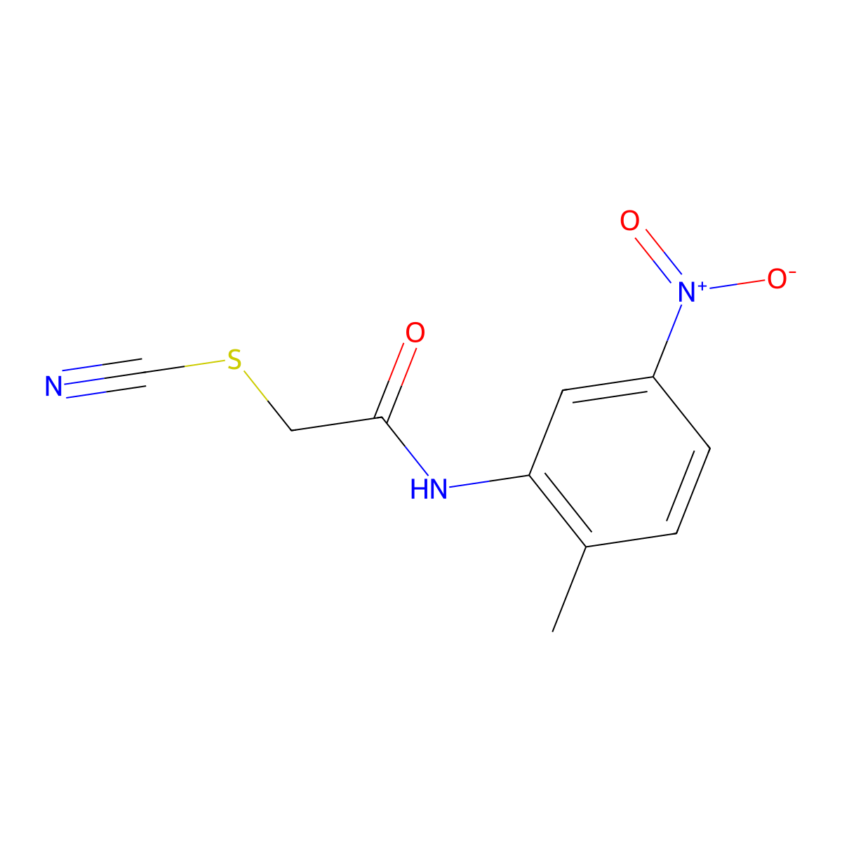 2-[(2-Methyl-5-nitrophenyl)amino]-2-oxoethyl thiocyanate molecular structure, CAS 1795502-86-1