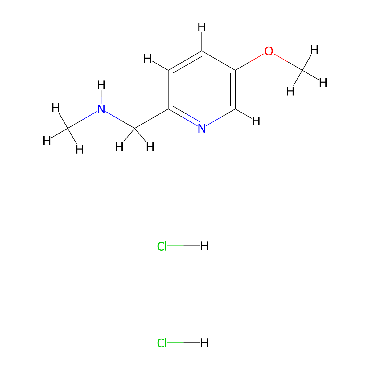 ((5-Methoxypyridin-2-yl)methyl)(methyl)amine dihydrochloride molecular structure, CAS 1795503-46-6