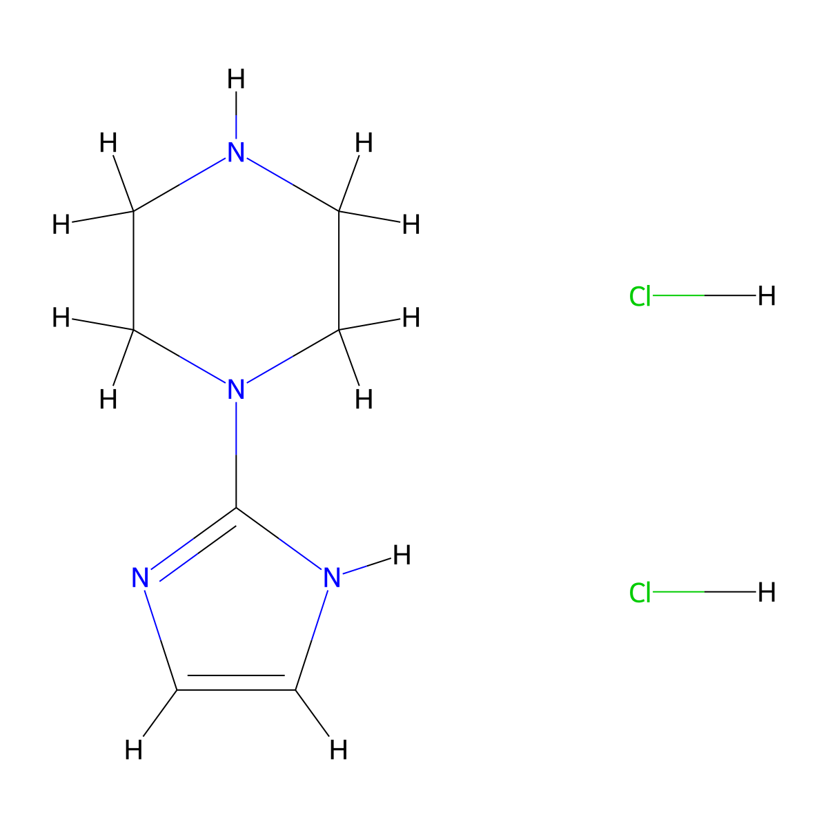 1-(1H-imidazol-2-yl)piperazine dihydrochloride molecular structure, CAS 1795503-50-2