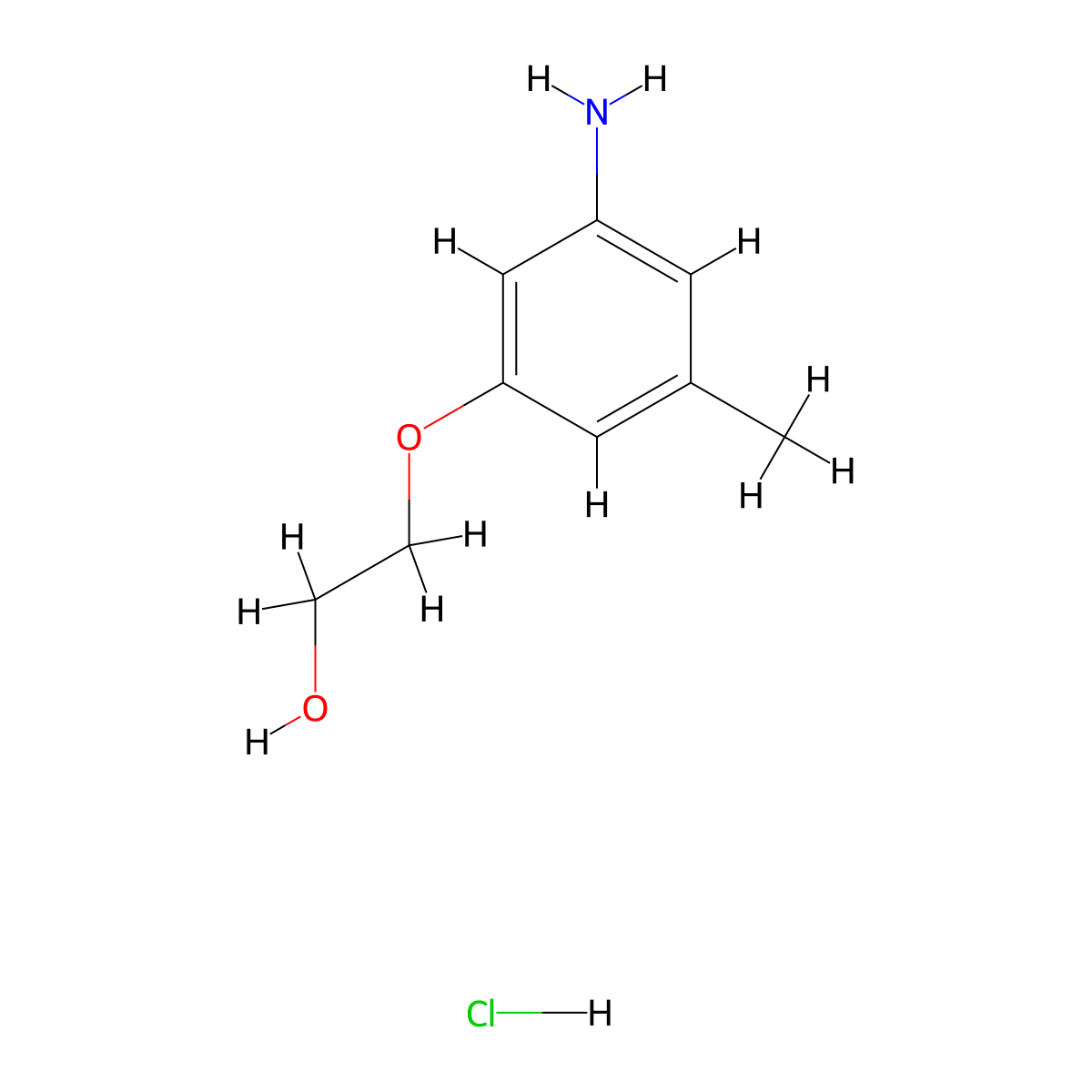 2-(3-Amino-5-methylphenoxy)ethan-1-ol hydrochloride molecular structure, CAS 1795503-75-1