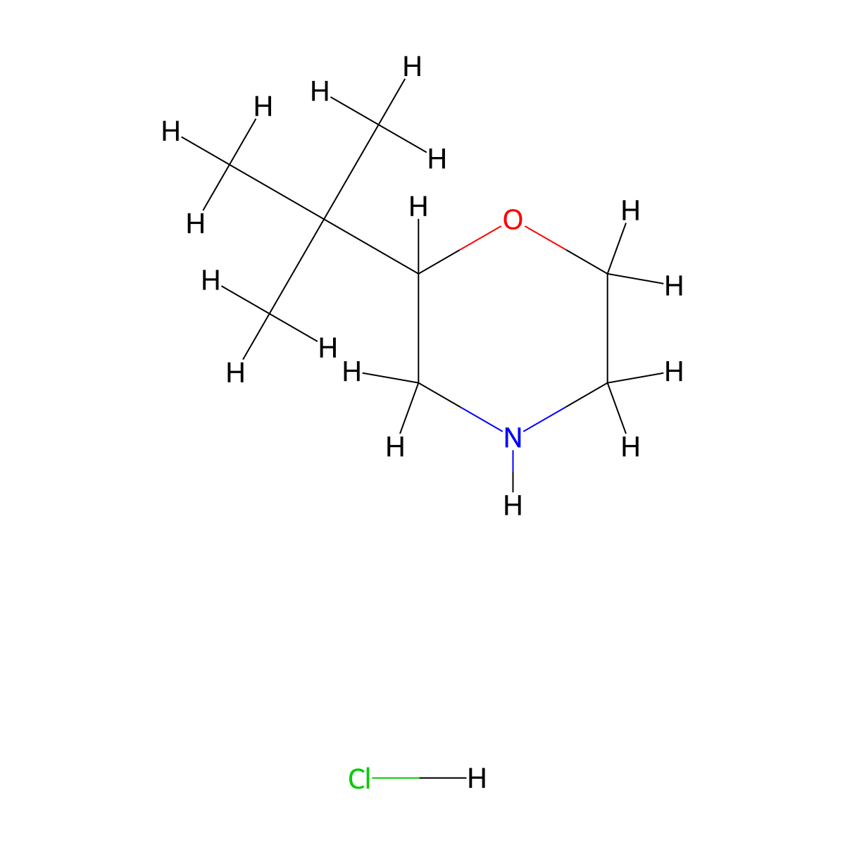 2-(Tert-butyl)morpholine hydrochloride molecular structure, CAS 1795506-03-4
