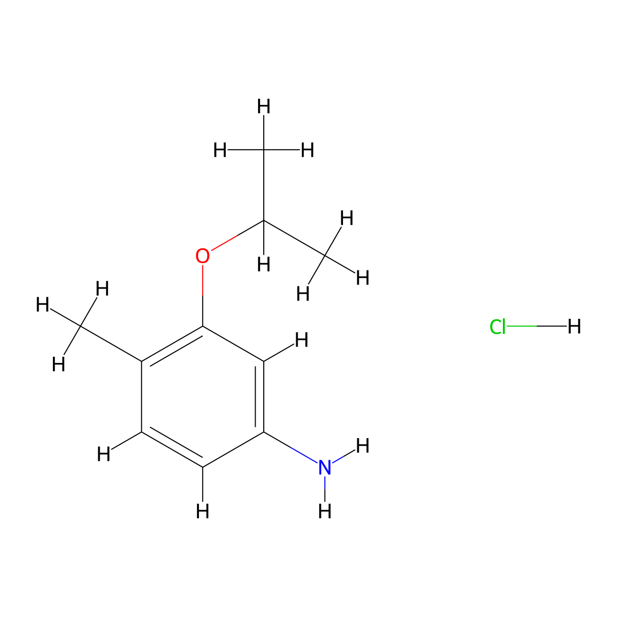 3-Isopropoxy-4-methylaniline hydrochloride molecular structure, CAS 1795507-99-1