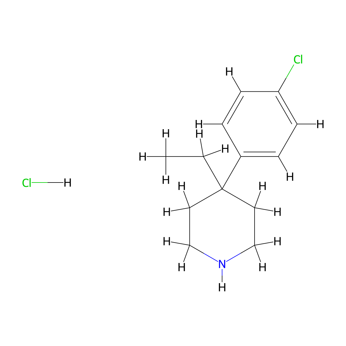 4-(4-Chlorophenyl)-4-ethylpiperidine hydrochloride molecular structure, CAS 1795508-35-8