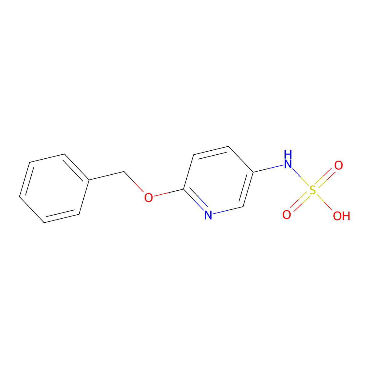 N-[6-(benzyloxy)pyridin-3-yl]sulfamic acid molecular structure, CAS 1795514-19-0