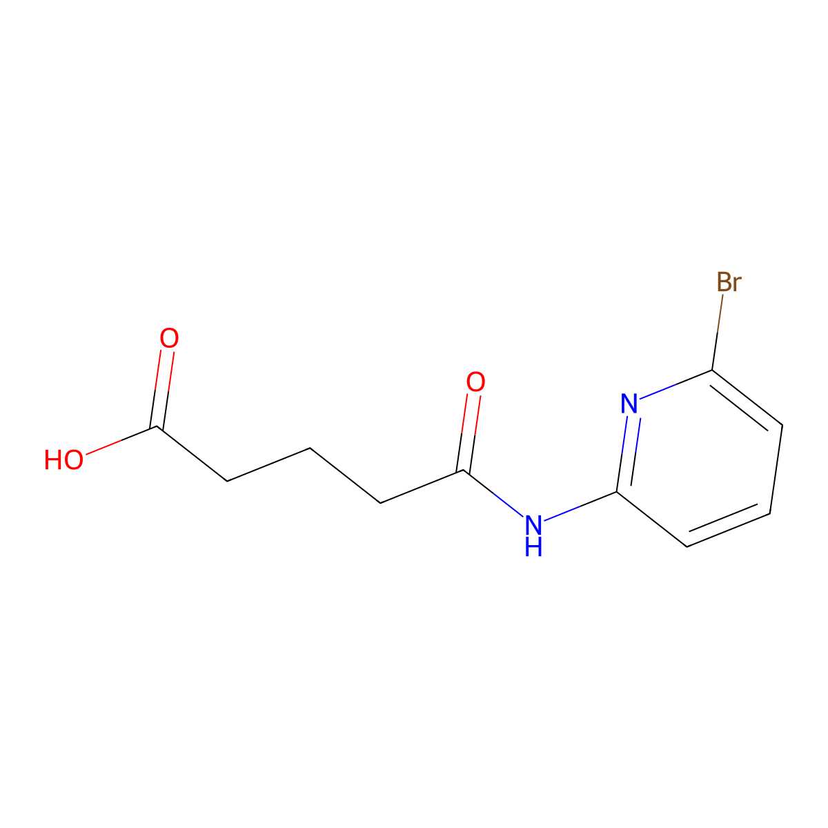 4-[(6-Bromopyridin-2-yl)carbamoyl]butanoic acid molecular structure, CAS 1795517-39-3