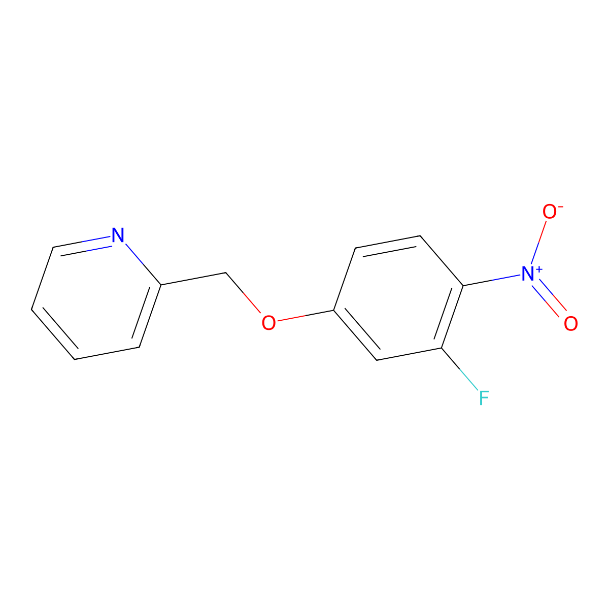 2-((3-Fluoro-4-nitrophenoxy)methyl)pyridine molecular structure, CAS 179552-79-5