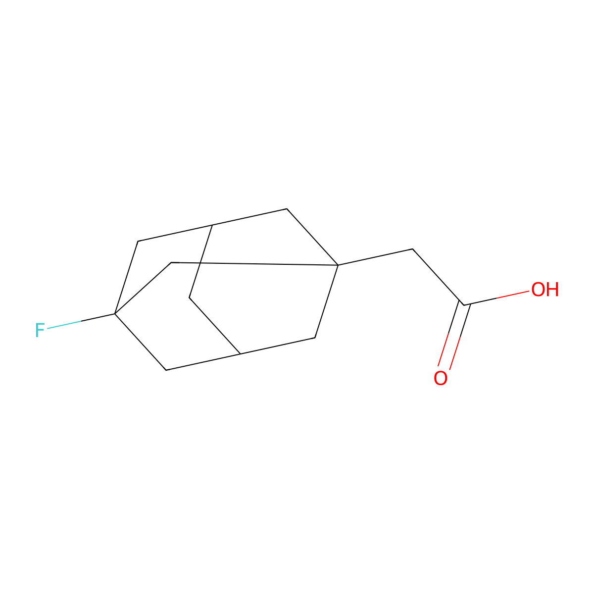 2-(3-Fluoroadamantan-1-yl)acetic acid molecular structure, CAS 1795526-38-3