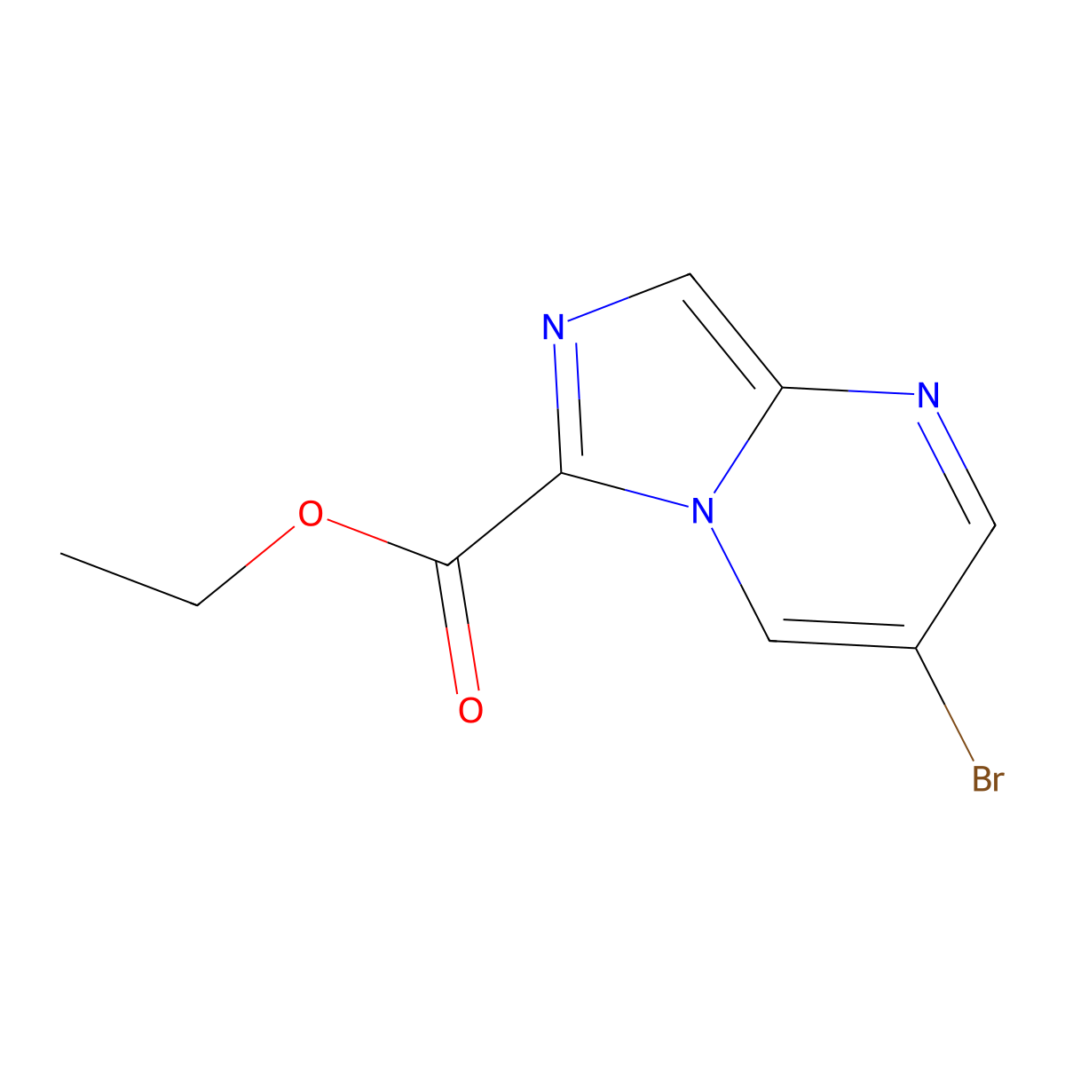 Ethyl 3-bromoimidazo[1,5-a]pyrimidine-6-carboxylate molecular structure, CAS 1795534-02-9