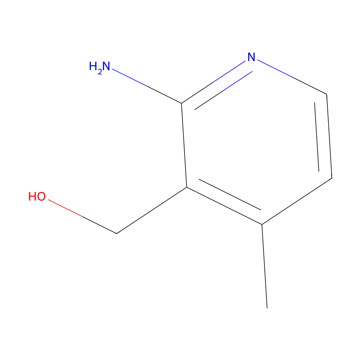 (2-Amino-4-methylpyridin-3-yl)methanol molecular structure, CAS 179554-99-5