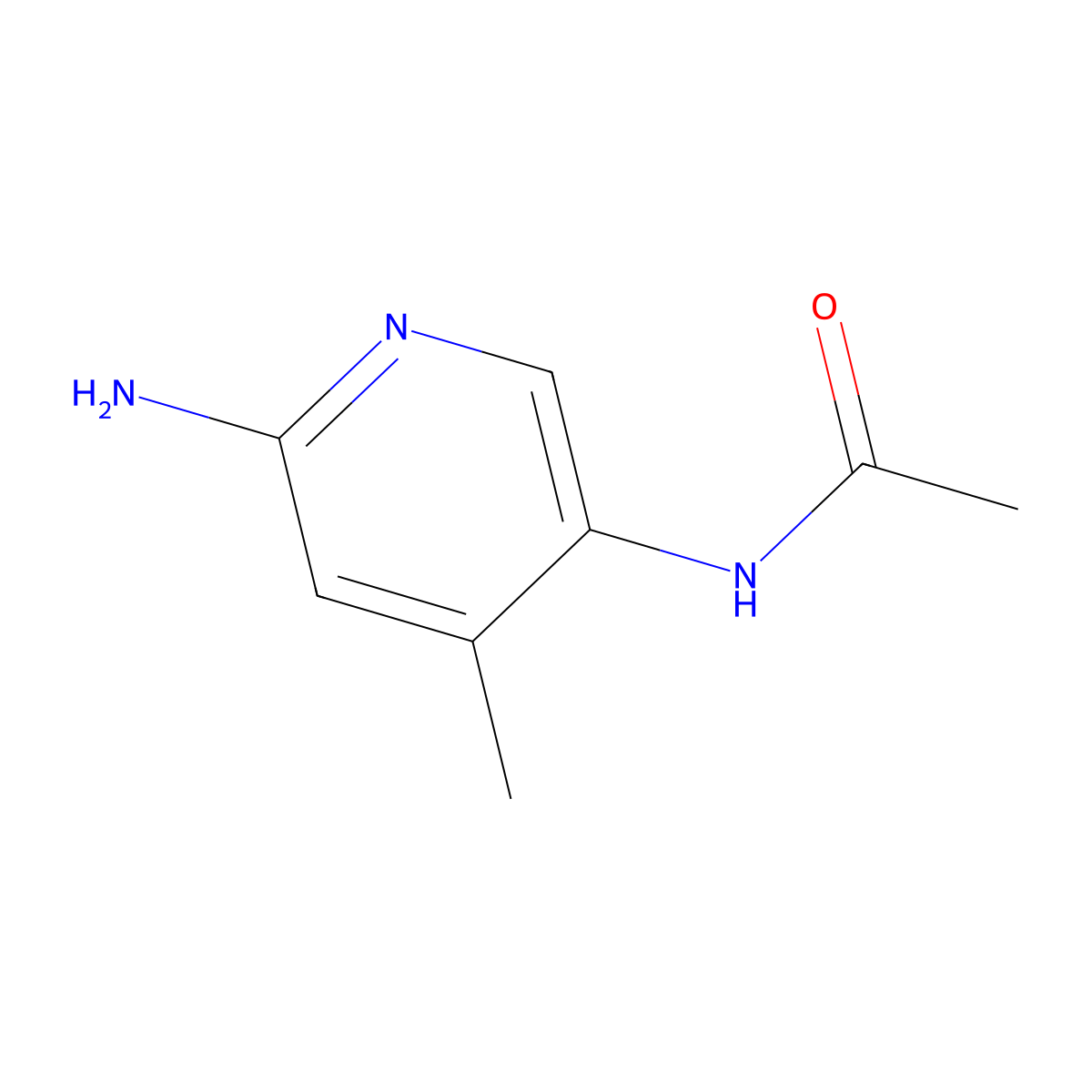 5-Acetylamino-2-amino-4-picoline molecular structure, CAS 179555-04-5