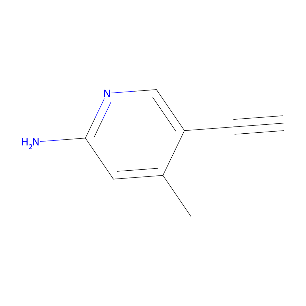 5-Ethynyl-4-methylpyridin-2-amine molecular structure, CAS 179555-05-6