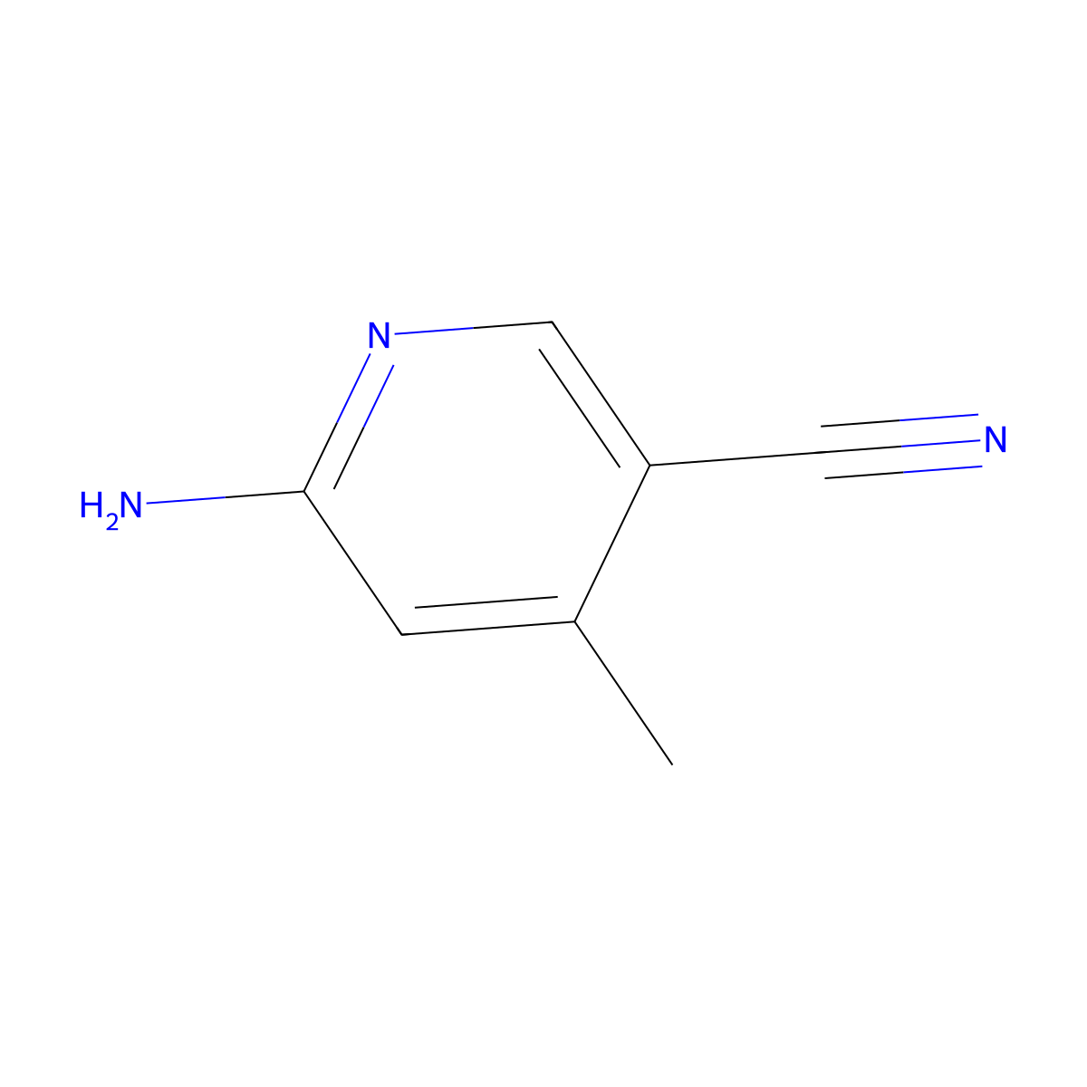 6-Amino-4-methylnicotinonitrile molecular structure, CAS 179555-10-3