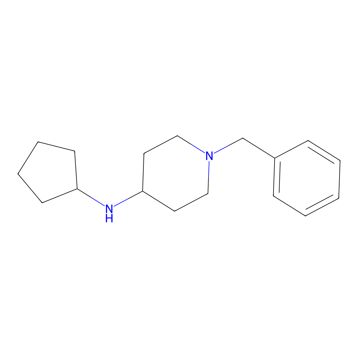 1-benzyl-N-cyclopentylpiperidin-4-amine molecular structure, CAS 179557-09-6