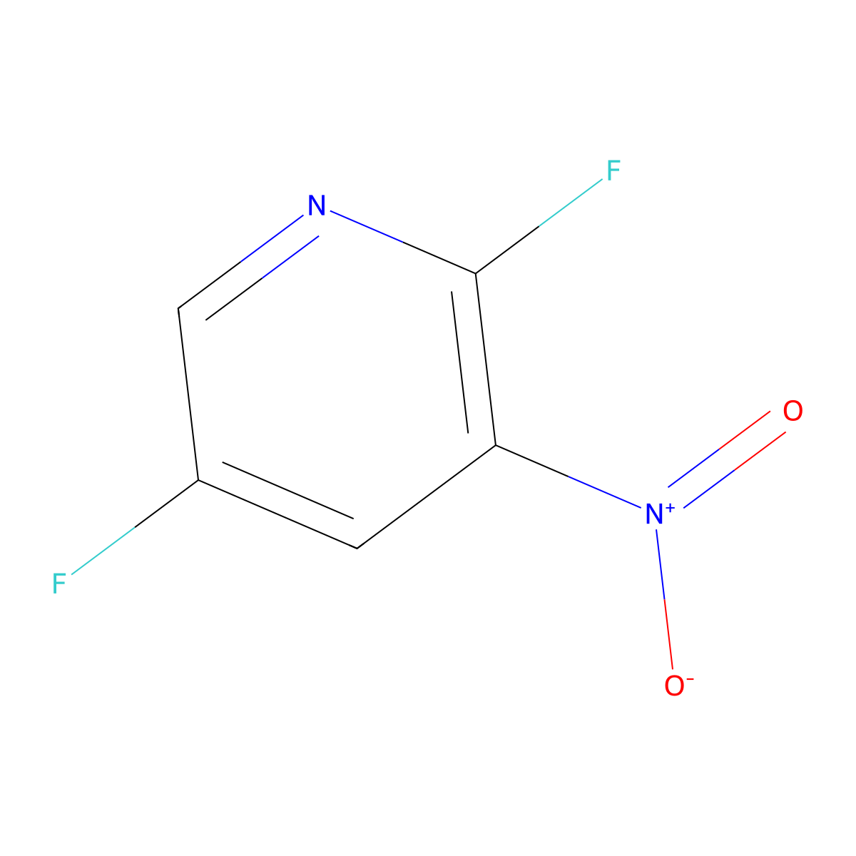 2,5-Difluoro-3-nitropyridine molecular structure, CAS 179558-82-8
