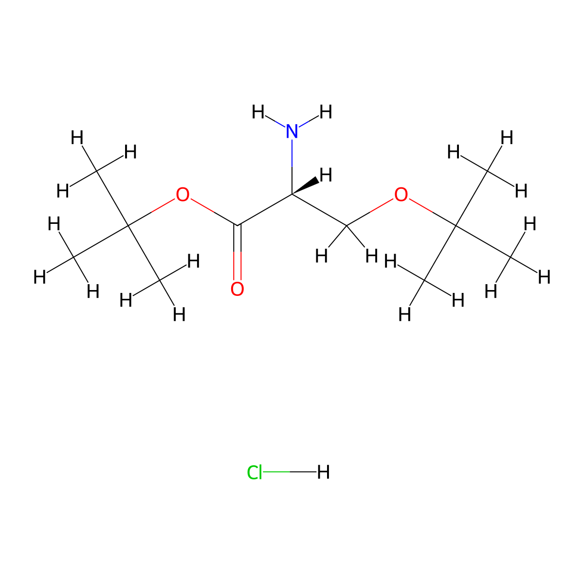 H-D-Ser(tBu)-OtBu.HCl molecular structure, CAS 179559-35-4