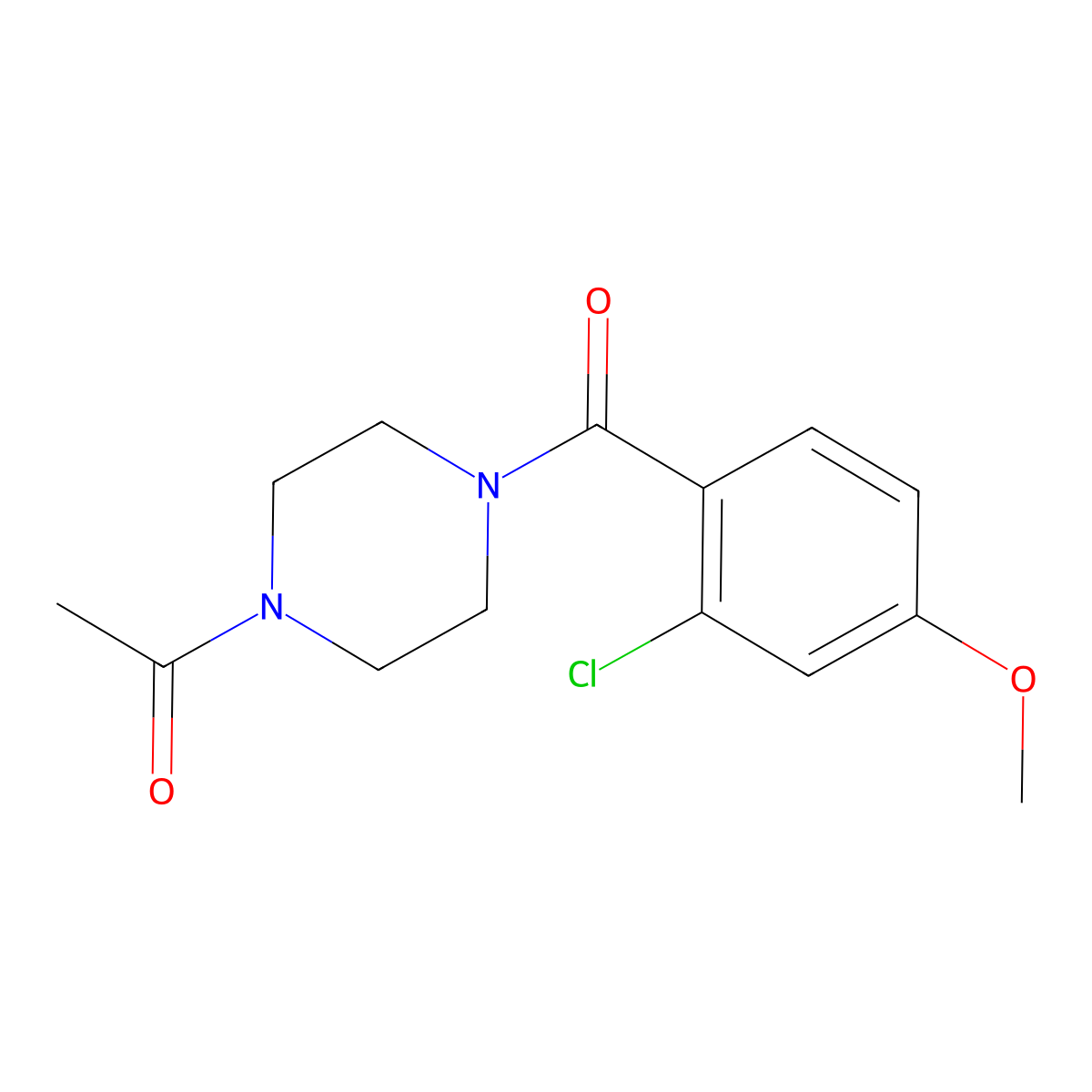 1-[4-(2-Chloro-4-methoxybenzoyl)piperazin-1-yl]ethan-1-one molecular structure, CAS 1795717-11-1