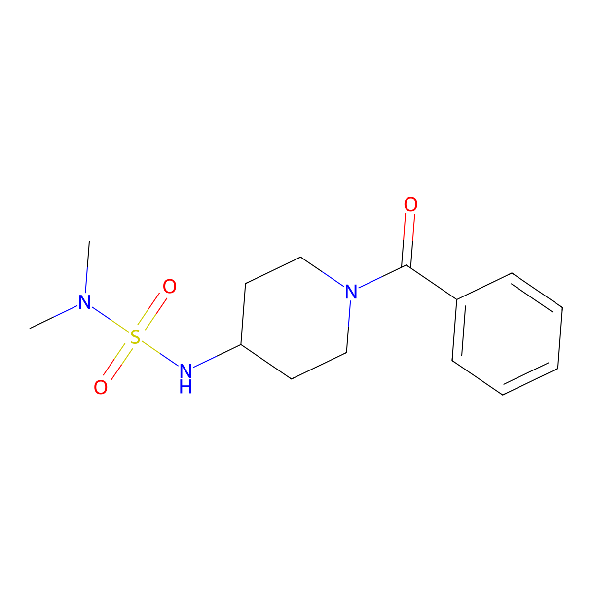 [(1-Benzoylpiperidin-4-YL)sulfamoyl]dimethylamine molecular structure, CAS 1795722-38-1