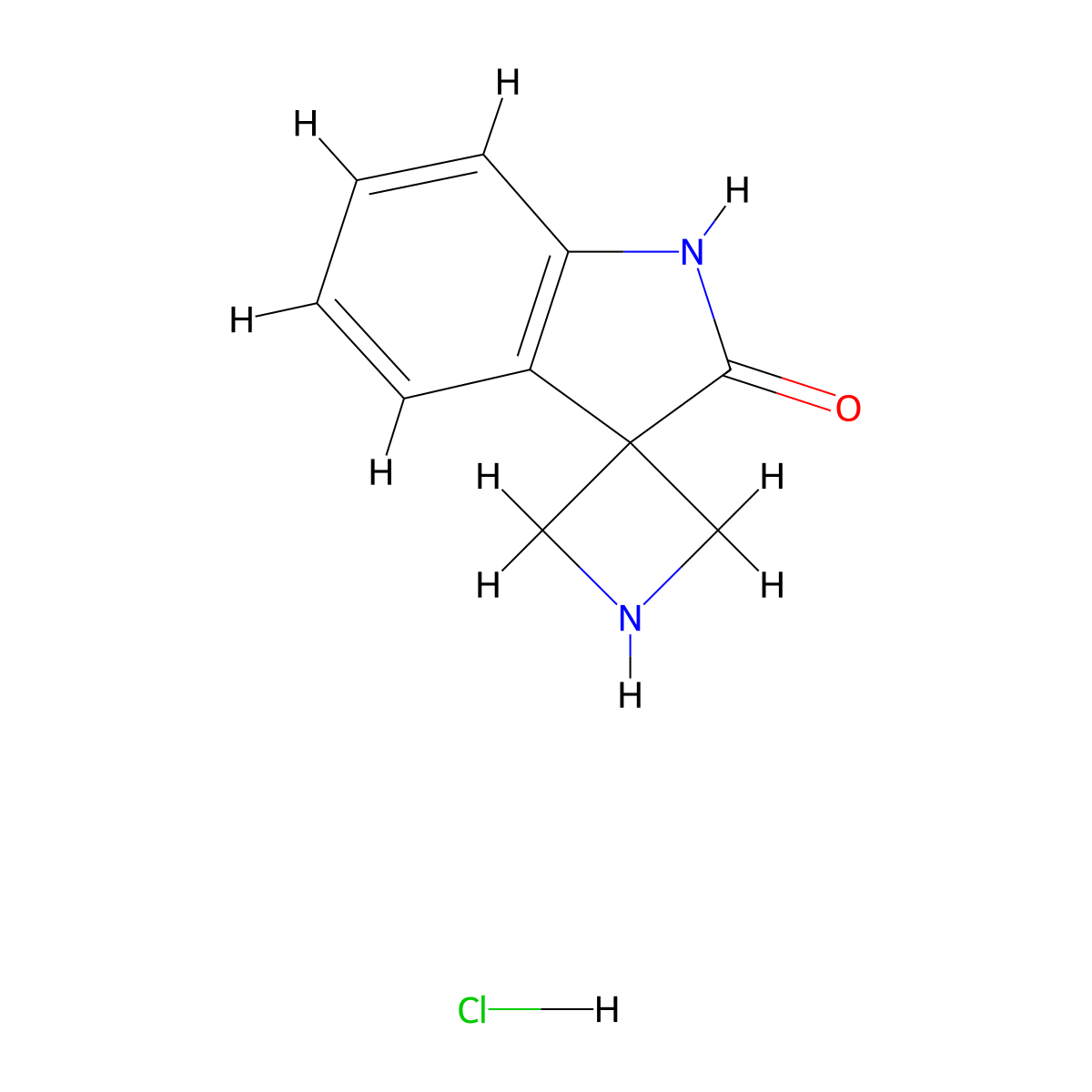 1',2'-Dihydrospiro[azetidine-3,3'-indole]-2'-one hydrochloride molecular structure, CAS 1795735-26-0