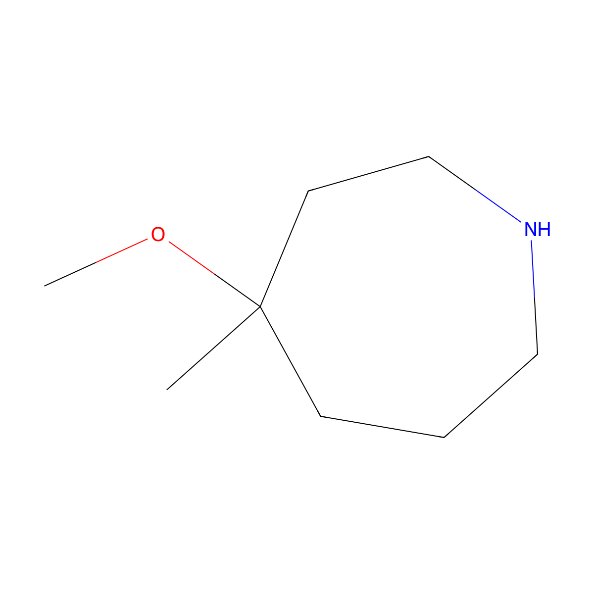 4-Methoxy-4-methylazepane molecular structure, CAS 1795773-96-4