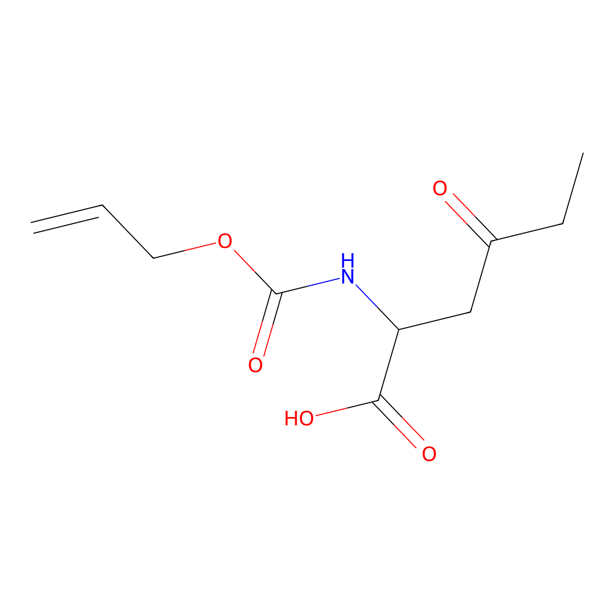4-Oxo-2-{[(prop-2-en-1-yloxy)carbonyl]amino}hexanoic acid molecular structure, CAS 1795796-35-8